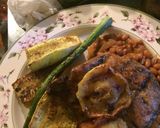A picture of step 3 of Grilled Pork Chops With Roasted Apple Grilling Sauce.