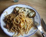 Foto del paso 7 de la receta: Spaghetti a la UK, con berenjenas con Roque