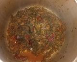 A picture of step 3 of Palak soyabean keema.