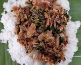Foto langkah ke 4 dari resep Nasi Bakar Suwir Ikan Tonkol.
