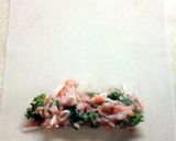 A picture of step 3 of Chicken and Kale Eggrolls.