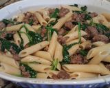 A picture of step 4 of 5 ingredient penne bake.