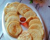 A picture of step 6 of Eggless mini pancake.
