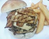 A picture of step 4 of Kanya's Mushroom Bacon.