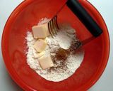 A picture of step 4 of Strawberry Rhubarb Cobbler.