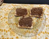 A picture of step 1 of Chocolate club Sandwich.
