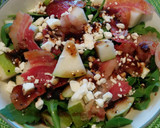 A picture of step 4 of Pear, Arugula, and Pancetta Salad.