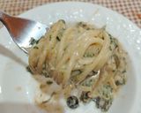 Foto del passaggio 8 della ricetta Spaghetti con Biete Spinaci Panna e Parmigiano