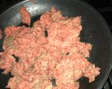 A picture of step 1 of Hamburger pie.