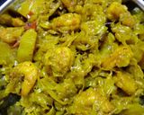 বাঁধাকপি চিংড়ি (Bandhakopi Chingri recipe in Bengali) রেসিপি ধাপ - 4 ছবি