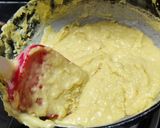 A picture of step 3 of Kesari milk peda.