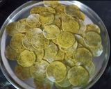 A picture of step 3 of Besan Methi Puri with Puri Chaat.
