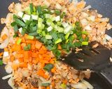 A picture of step 3 of Salmon Fried Rice with Egg.