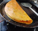 A picture of step 5 of Besan chilla sandwich.
