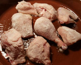 Foto del paso 4 de la receta: Cazuela de pollo con patatas, en salsa de berenjenas y okra