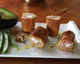 Foto del paso 6 de la receta: Rulos de pan bimbo con jamón dulce y queso griego