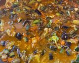 A picture of step 5 of Vegetable Paella.