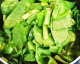 A picture of step 2 of Kyoto-Style Komatsuna Greens and Abura-age (Fried Tofu) in Light Broth.