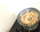 A picture of step 2 of Chinese fried rice 🍚.