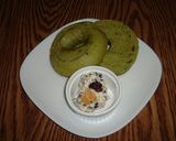 A picture of step 8 of Matcha Tofu Bagel.