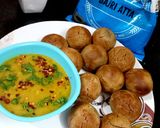 A picture of step 5 of Shortcut Mixed Dal and Bajra Bati.