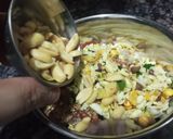 A picture of step 3 of Singhada Chaat.