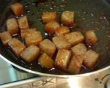 A picture of step 2 of Cubed Konnyaku "Steak" With Shiso Garlic Soy Sauce.