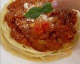 A picture of step 5 of Italian Sausage Spaghetti.