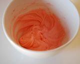 A picture of step 1 of Polka Dot Bavarois Doll Festival Cake.