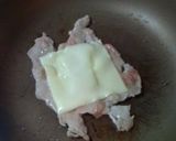 A picture of step 2 of Pan Fried Layered Pork, Shiso and Cheese.