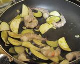 A picture of step 4 of Pasta with Shrimp and Eggplant.