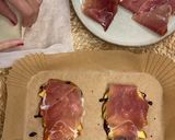 Foto del paso 5 de la receta Hojaldre de melocotón, jamón y burrata - receta viral