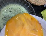 Hình bước làm 4 của món Bánh flan 🍮 vị trà xanh nước dừa