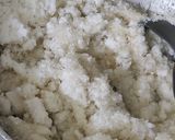 A picture of step 1 of Coconut burfi.