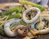 普羅旺斯青醬海鮮蘆筍義大利麵的食譜步驟5照片
