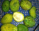 A picture of step 1 of Kheksi ki bhujia/spine gourd fry.