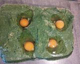 Spenót csőben sütve 3 az 1-ben -tojással és krumplival recept fázis 4 fotója