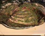 A picture of step 1 of California Farm Winter Smoked Rack of Lamb.