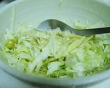 A picture of step 3 of Fluffy Kansai-style Okonomiyaki with Cabbage and Nagaimo Yam.