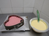 Tarta corazón mousse de fresa y maracuyá