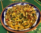 Une image de l'étape 9 de Courgettes bicolores et tomates à l'ail, basilic et persil.