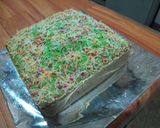 Foto langkah ke 5 dari resep Bolu tape pandan keju.