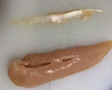 A picture of step 5 of How To Easily Remove the Sinew from Chicken Tenders.