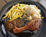 Tepsiben sült kacsa füge chutney-val és vegyes körettel recept fázis 2 fotója