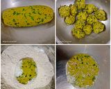 A picture of step 2 of Bajra Methi Paratha.