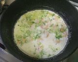 A picture of step 3 of Tender & Spongy, Chrysanthemum Greens Taiwanese Shrimp Omelette.