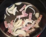 A picture of step 2 of Carbonara Pasta One Pan Cooking.