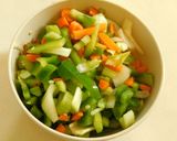 A picture of step 3 of BHARAT MATA KI JAI -COLORFUL SALAD.