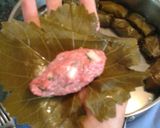 A picture of step 3 of Greek Meat-Stuffed Grape Leaves / Dolmadakia me Kima.