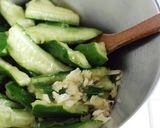 A picture of step 4 of Cucumber with Garlic Dressing.